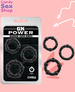 19. Get Lock Beaded Rings Black Chisa (ja3234)