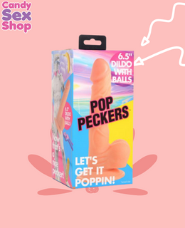 98.  Pop 6.5 Dildo With Balls   Light (ja6317)