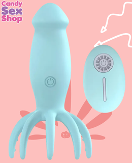 423. Small Octopus Remote Jump Egg Vibrator Remote Control+   Blue (ja8883) (2)