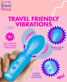 225. Bang! 18x Vibrating Silicone Mini Wand – Blue (ja8910) (6)