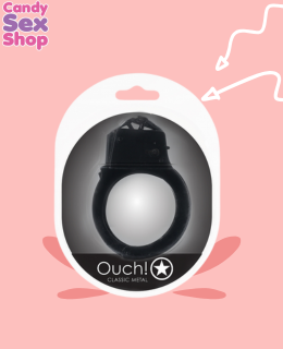 58. Ouch!   Classic Metal Handcuffs   Black (ja8014)