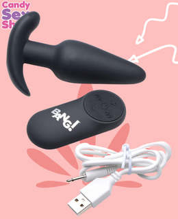 125.  Bang! 21x Vibrating Silicone Butt Plug W Remote Control (ja6972) (5)