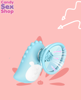 80. Dinosaur Nipple Pump And Flower Collide  Blue (ja8177) (3)