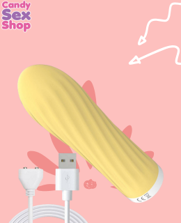 168. Vibrating Texture Bullet   Yellow (ja7959) (4)