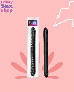 173. B Yours   14 Double Dildo   Black (7203)