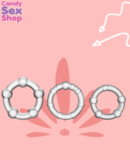 185. Stay Hard   Beaded Cockrings – Clear (ja5711) (2)