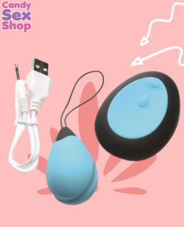 88. Bang! 10x Vibrating Silicone Egg With Remote Control Blue (ja7810) (4)