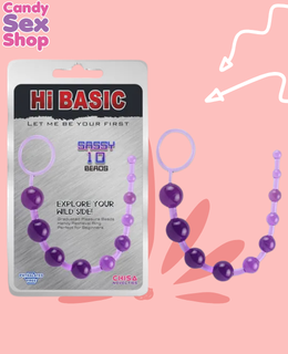 2. Sassy Anal Beads Moradas Hi Basic Chisa (ja3306)