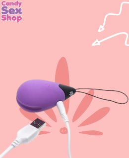 95.  Bang! 10x Vibrating Silicone Egg With Remote Control   Purple (ja6307) (3)