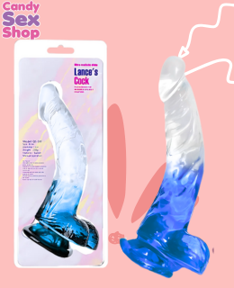 171. Lance´s Cock Clear 8.3 Inch Wballs  Blue (ja7184)