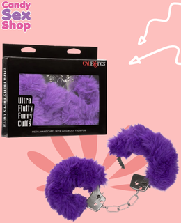 70. Ultra Fluffy Furry Cuffs  Purple (ja8082)