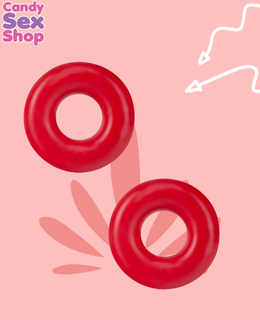 78. Stay Hard   Donut Rings Oversized   Red (ja5770) (3)