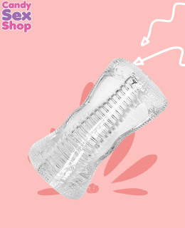 125.  3d Wavy Hole   Twister Dots Masturbator   Clear (ja6922)