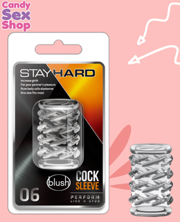 101.  Stay Hard   Cock Sleeve 06   Clear (ja6316)