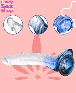 171. Lance´s Cock Clear 8.3 Inch Wballs  Blue (ja7184) (3)