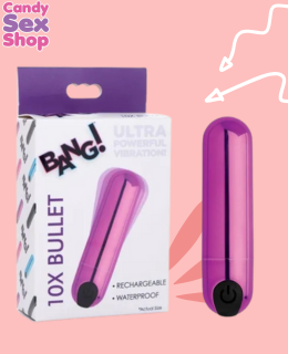98.  Bg 10x Vibrating Metallic Bullet   Purple (ja6310)