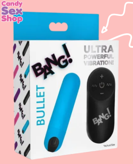 12.  Bang! Vibrating Bullet W Remote Control Blue (ja6475)