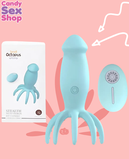 423. Small Octopus Remote Jump Egg Vibrator Remote Control+   Blue (ja8883)