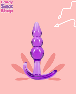 B Yours   Triple Bead Anal Plug   Purple (ja5431) (2)