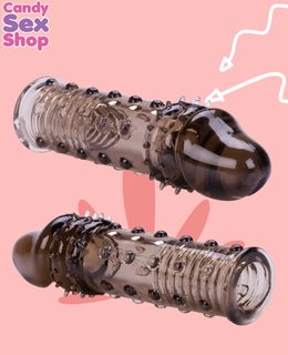 94. Adonis Textured Penis Extension   Smoke (ja8509) (3)