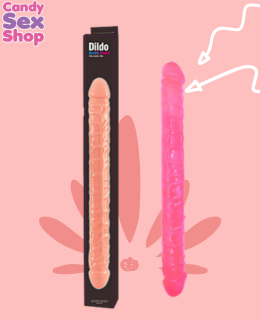 317. Dildo Double Ended 17 Inch   Pink (ja8467)