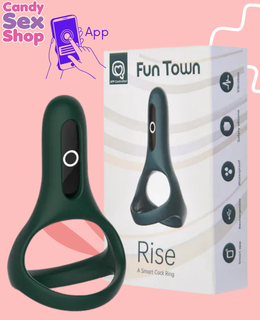 120.  Funtown   Rise Cock Ring App   Green (ja6832)