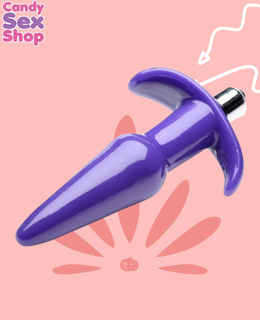 68.  Fr Vibrating Thrilling Smooth Anal Plug   Purple (ja5527) (4)