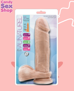 82.  Au Naturel   9.5 Inchdildo With Suction Cup  Vanilla  (ja5560)