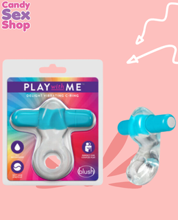 119.  Delight Vibrating C Ring   Blue (ja6830)