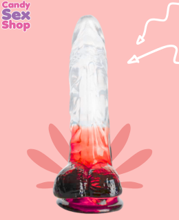 181. Lance´s Cock Clear 8.3 Inch Wballs  Red (ja7266) (4)