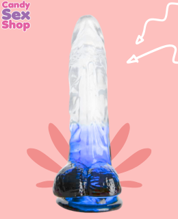 171. Lance´s Cock Clear 8.3 Inch Wballs  Blue (ja7184) (5)
