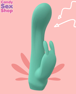 294. Enchanted   Dual Motor 10 Speed Rabbit   Silicone – Green (ja8902) (2)