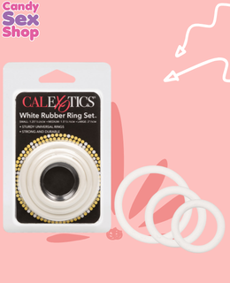 152. White Rubber Ring Set  3pc Set (ja7551)