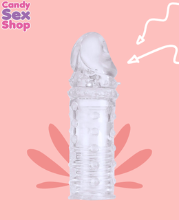 93. Adonis Textured Penis Extension   Clear (ja8510) (4)