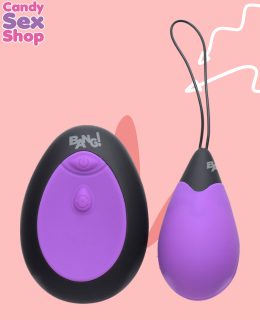 54.  Bang! 10x Vibrating Silicone Egg With Remote Control   Purple (ja6307) (2)