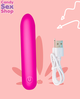 222. Bang! Tapered Silicone Bullet Flexible   Pink (ja8906) (5)