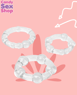136.  Silicone Island Rings Clear (ja7111) (3)