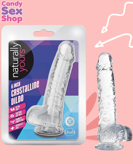 363. Naturally Yours   6 Inch Crystalline Dildo – Diamond (ja8725)