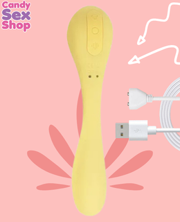 257. Magic Bobi   2 In 1 Bendable Vibrating   Yellow (ja8435) (6)