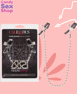 150. Nipple Play Silver Beaded Nipple Clamps (ja8802)