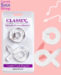 36.  Couples Cock Ring Set Clear (ja5384)