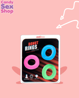 Donut Rings Cock Rings 3 Color Pack (ja8452)