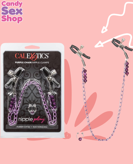 73.  Purple Chain Nipple Clamps (ja6550)