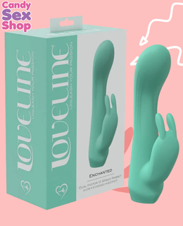294. Enchanted   Dual Motor 10 Speed Rabbit   Silicone – Green (ja8902)