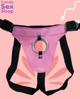 04 Arnes De Piel Modelo Suspensorio   Rosa(gladiador) (ja5342)