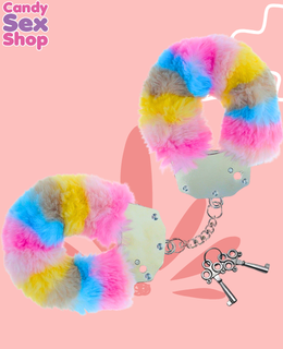 72. Ouch!   Heavy Duty Fluffy Handcuffs   Multicolor 2(ja8222) (2)