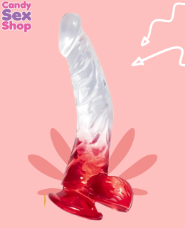 181. Lance´s Cock Clear 8.3 Inch Wballs  Red (ja7266) (2)