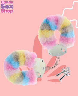72. Ouch!   Heavy Duty Fluffy Handcuffs   Multicolor 2(ja8222) (3)