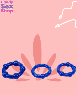 18.get Lock Beaded Rings Blue Chisa  (ja3245) (3)