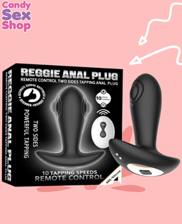192. Reggie Anal Plug Tapping Control+ Black   Sc239d02 (ja8842)